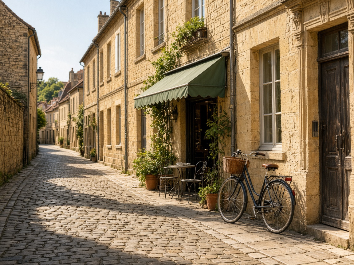 A sunlit European street for a flexible city escape